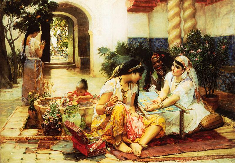 Frederick Arthur Bridgman In a Village El Biar Algeria oil painting image